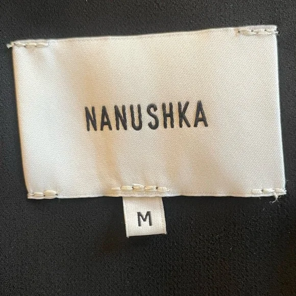 Nanushka Milo Faux Vegan Leather Sarong Wrap Miniskirt Black Women Medium - Picture 4 of 5